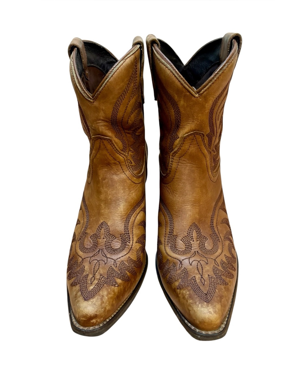 Ariat Heritage Western Ankle Cowboy Boots Brown Leather Women’s Size 8.5B
